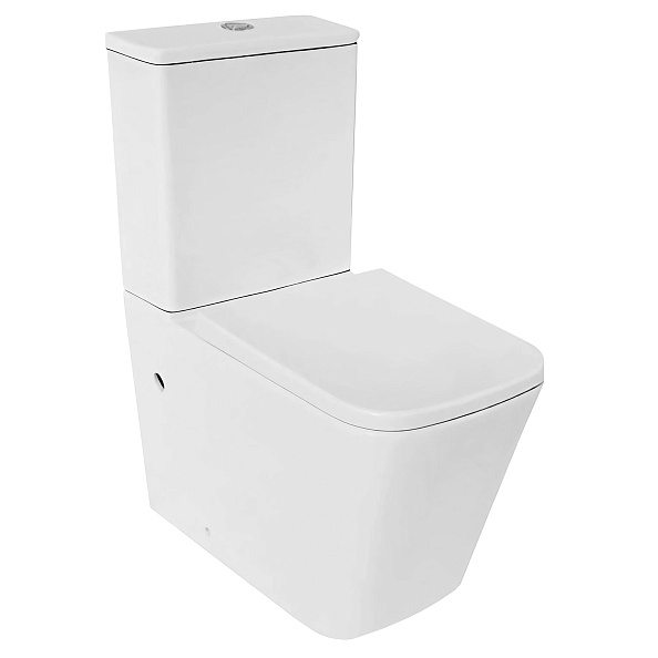 Унитаз-компакт Azario Rise 385х623х792 напольный, безободковый с быстросъемным сиденьем микролифт (AZ-68D)