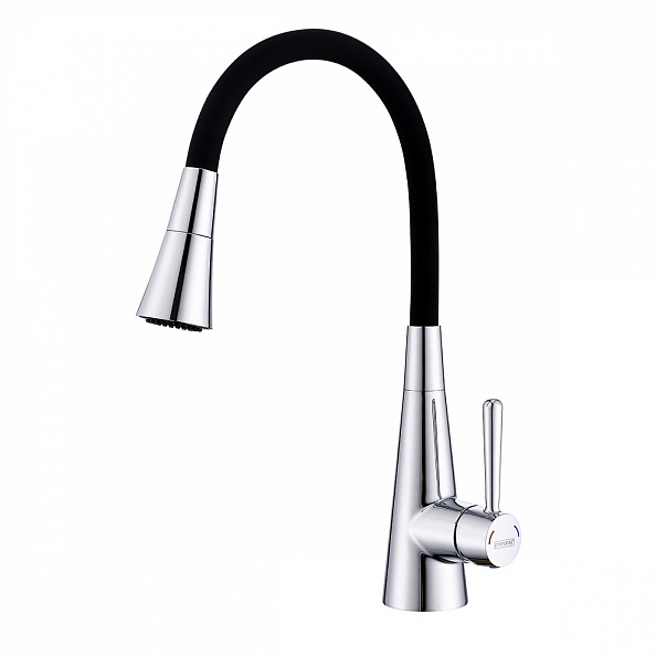 Смеситель для кухни с гибким изливом и режимом душ Prohanss P02.4406, хром