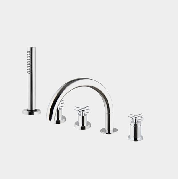 Смеситель для ванны и душа Fima Carlo Frattini Maxima, шампань брашированная (F5314HS)