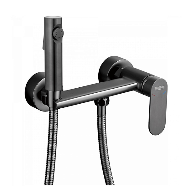 Гигиенический душ со смесителем Haiba HB5516-3, оружейная сталь