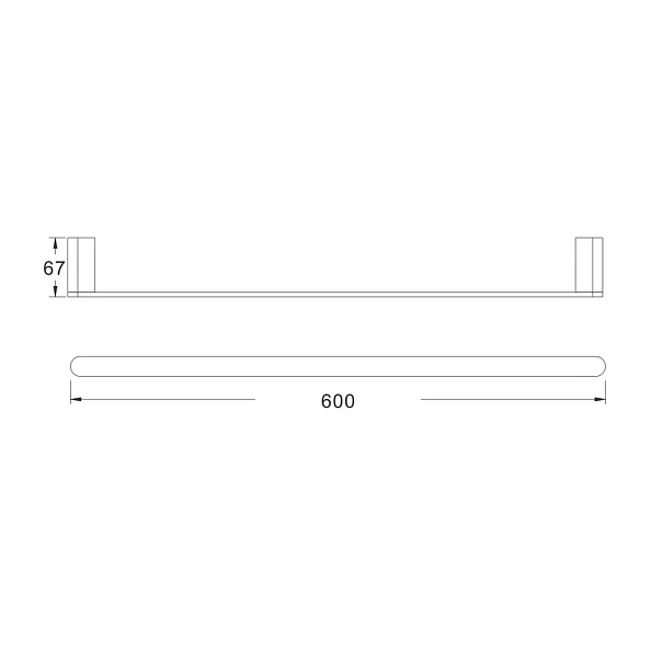 Полотенцедержатель Rose RG1717H, черный