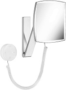 17613019000 ILOOK_MOVE Косметическое зеркало, квадратное, 5-уровневая подсветка, стеклянная панель управления, фактор увеличения x 5, хром