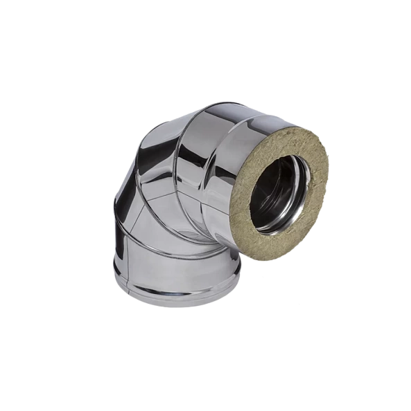 Колено-сэндвич 90° Ferrum (430/0,8мм + нерж.) Ф250х350