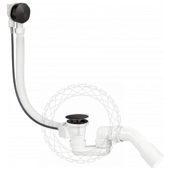 Слив-перелив (полуавтомат, 80 см.) FILARETE FL80BG, графит