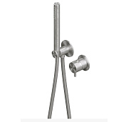 Смеситель для душа Quadro design Source, на 1 потребителя, сталь шлифованная/брашированная (12 58.00 AS)