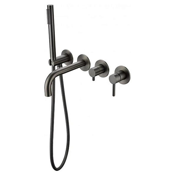 Смеситель для ванны встраиваемый Grocenberg GB5070BG, графит