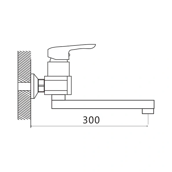 Настенный смеситель для кухни Shevanik S5693, хром
