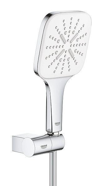 Душевой гарнитур вида струи Grohe Rainshower SmartActive 130 3, хром / белый (26588LS0)