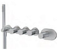 Смеситель для душа Fima Carlo Frattini Slide, на 3 потребителя, Inox (F5828X3INOX)