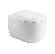 AQ1980-00 АЛЬТАИР Унитаз подвесной безободковый 530*395*340мм, тонкое сиденье с механизмом плавного закрывания, крепеж