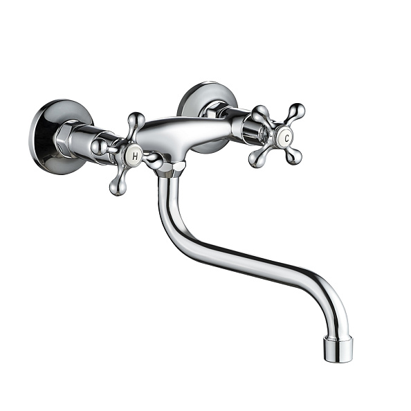 Смеситель для кухни настенный WesnaArt RASSVET, RAS02-190, хром