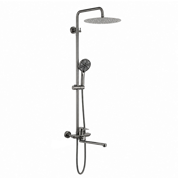 Душевая система FRAP F24806-9, оружейная сталь