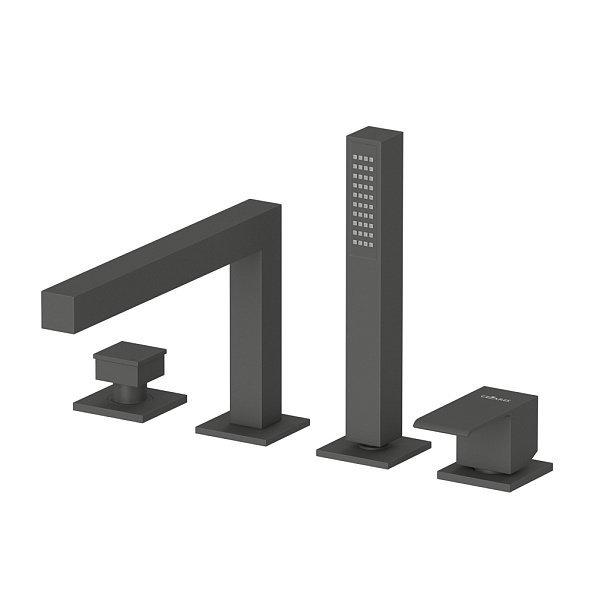 Смеситель на борт ванны Cezares Porta, черный матовый (PORTA-BVDM4-NOP)