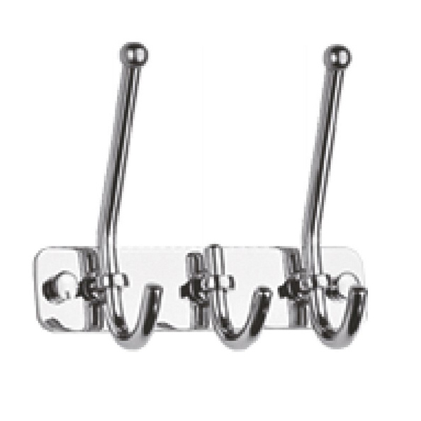 Планка с крючками для полотенец D-Lin D201854-3, хром