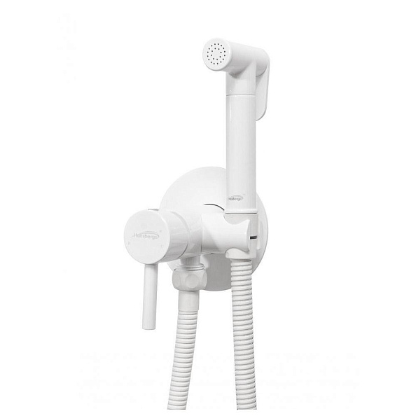 Гигиенический душ со смесителем встраиваемый Hansberge H3099WW, белый