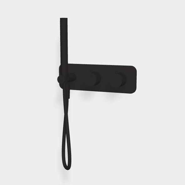 Смеситель для душа Fima Carlo Frattini Fimatherm, на 2 потребителя, черный матовый (F3149WX3NS)