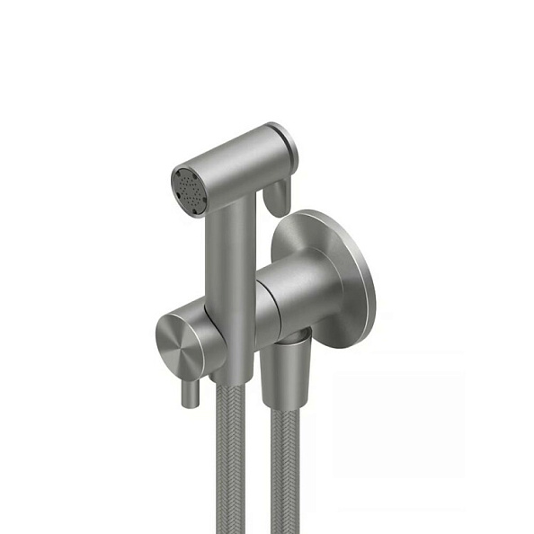 Гигиенический душ Quadro design Complements, сталь брашированная (ID026 AS)