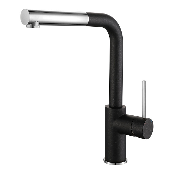Смеситель для кухни с выдвижным изливом Rivelato Albano 1573503, антрацит/хром