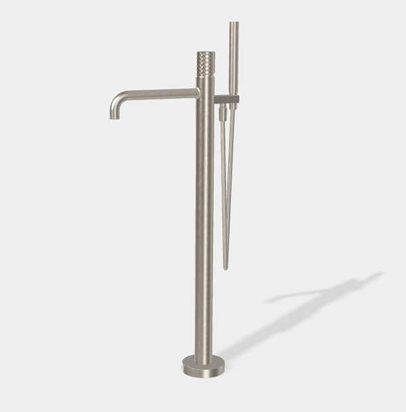 Смеситель для ванны и душа Fima Carlo Frattini Spillo Tech, X Collection, брашированный никель (F3034T/6NXSN)