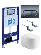 SET AQUATEK АЛЬТАИР cm-050 4в1 (рама AQUATEK INS-0000025 +крепление KKI-0000002 +кнопка KDI-0000050 +унитаз AQ1980-00 +тонкое сиденье с механиз)