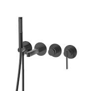 Смеситель для ванны настенный 4 отверстия DQ Bonn графит (DA1704806)