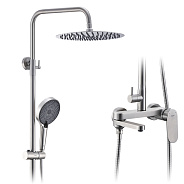 Душевая система Raglo R10.24.05 для ванны и душа  излив поворотный 15 см, сатин