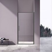 Душевая дверь Vincea Slim 8mm (VDP-4SL100CLGM) 1000х1950 мм, вороненая сталь, стекло прозрачное