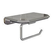 Держатель для туалетной бумаги с полочкой Knotlor PH103C, хром