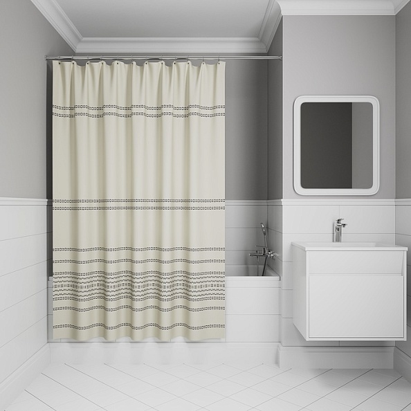 Штора для ванной IDDIS Base 200x240 см, Полиэстер (BD01P24i11)