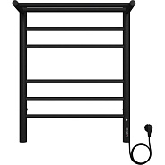 Полотенцесушитель электрический Terminus Аврора с/п П6 450х600 КС 905, черный матовый, справа подключение (4670078556912)