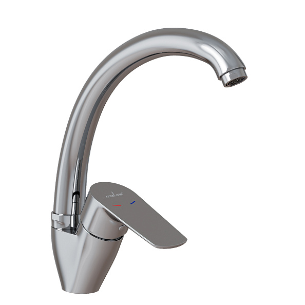 Смеситель для кухни 35k MIXLINE МЛ14-031(ML14-031)выс.излив б/отв боковая п/гайку (без подводки) (556611)