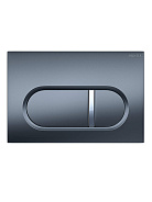 KDI-0000050 (016C-1) Панель смыва Оружейная сталь матовая (клавиши прямоугольные)