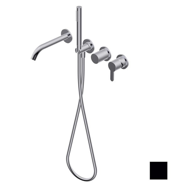 Смеситель для ванны и душа Ritmonio Diametro35 Elegance, черный (PR54EC201C04)