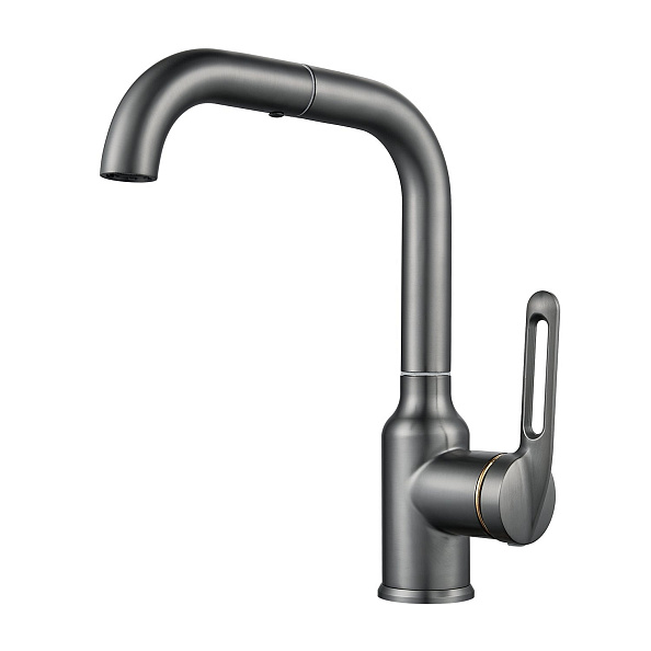 Смеситель для раковины Raffine F201T, оружейная сталь