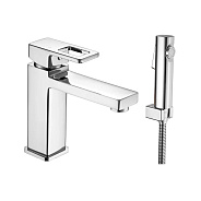 Смеситель для раковины с гигиеническим душем Shevanik S8271, хром