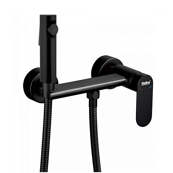 Гигиенический душ со смесителем Haiba HB5516-7, черный