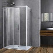 Душевой уголок Vincea Soft (VSR-3SO1010CL) 1000х1000 мм, хром, стекло прозрачное