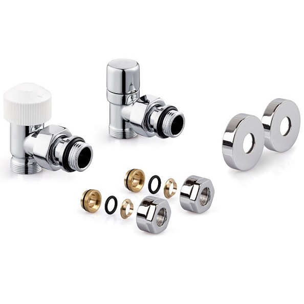 Набор термостатический для радиатора угловой ROYAL THERMO Design Pro 15 мм М30х1,5 (Хром) (RTE07.0013 RT)