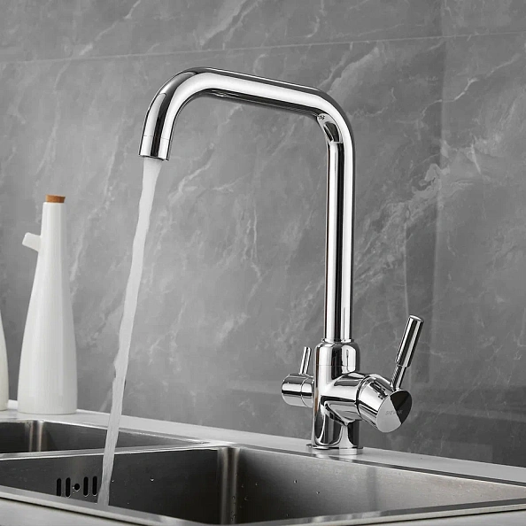 Смеситель для кухни с подключением фильтра Shevanik S268, хром