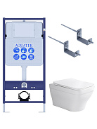 SET AQUATEK АМАДЕО KKI2 (рама AQUATEK Standard INS-0000012+крепеж KKI-0000002+унитаз АМАДЕО AQ1163-00 с тонким сиденьем soft-close)