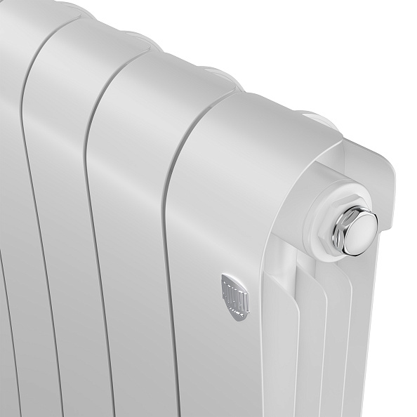 Радиатор биметаллический Royal Thermo Infinity 500 Bianco Traffico 4 секции, боковое подключение