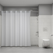 Штора для ванной IDDIS Бэйс (Base) 200x240 см, полиэстер, светло-серый (TL07P24i11)
