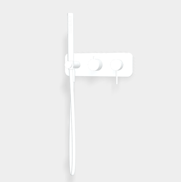 Смеситель для душа Fima Carlo Frattini Spillo Up, на 2 потребителя, белый матовый (F3049WX2BS)