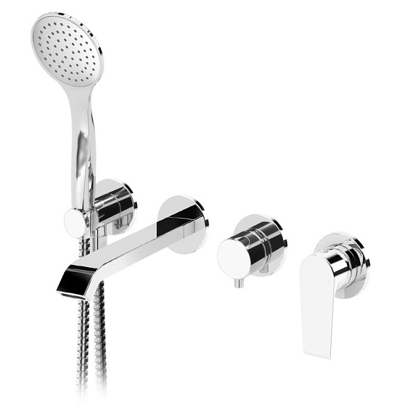 Встраиваемый смеситель для ванны и душа Cezares Nautic, хром (NAUTIC-VDM3-01)