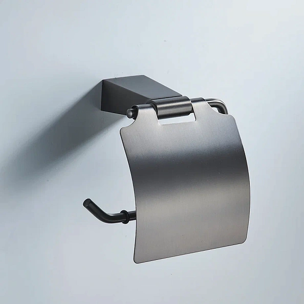 Держатель для туалетной бумаги Shevanik SG5705T, оружейная сталь