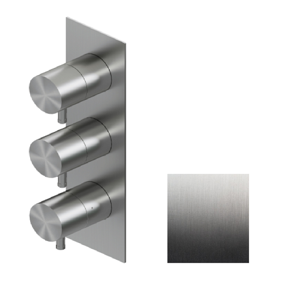 Смеситель для душа Ritmonio Diametro35, на 2 потребителя, Brushed Black Chrome (E0BA0184EBLX)