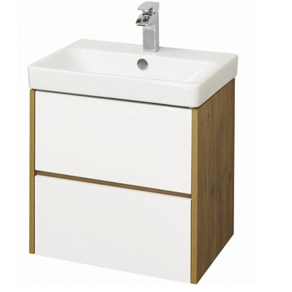 1A2517K0SDZ90 Набор Aquaton: 1A251701SDZ90 Тумба-умывальник Сканди 55 Бел/Дуб Рустикальный/ 1WH501620 Раковина Адриана 55