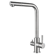 Смеситель для кухни с подключением фильтра GranFest Z-5421, нержавейка