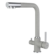 Смеситель для кухни с подключением фильтра GranFest 3611, серый