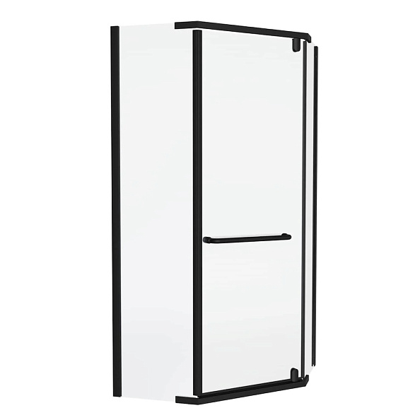 Душевой уголок Knotlor FCD090CG0BL 5-тиугольный 90х90х200, черный